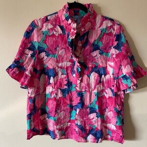 Draper James Christina Ruffle Top